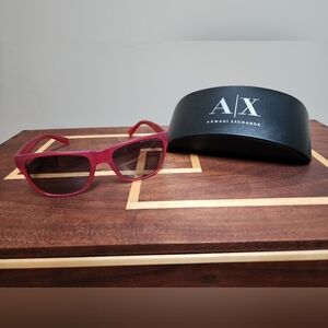 Armani Exchange Bold Red Sunglasses with Case